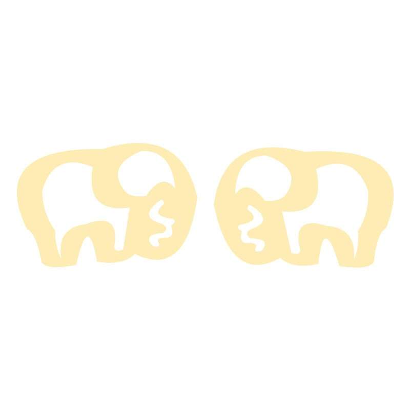 گوشواره طلا 18 عیار زنانه قیراط طرح فیل کد GH5228
