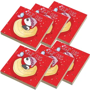 کاغذ یادداشت 100 برگ مدل خرس مهربان بسته 6 عددی