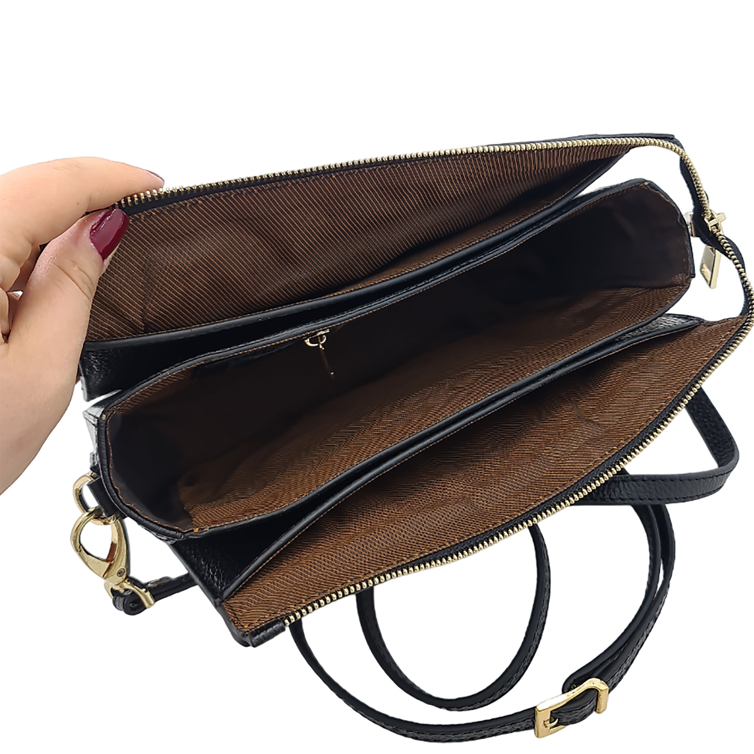 کیف دوشی زنانه مدل ونوس چرم طبیعی گاوی کد T_660
