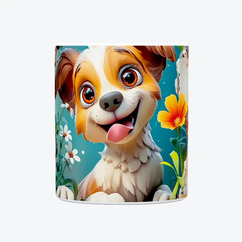 ماگ حس آمیزی طرح سه بعدی دیوار مدل سگ کیوت