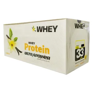 پودر وی پروتئین اولترا پاور با طعم وانیل پگاه - 33 گرم بسته 12 عددی