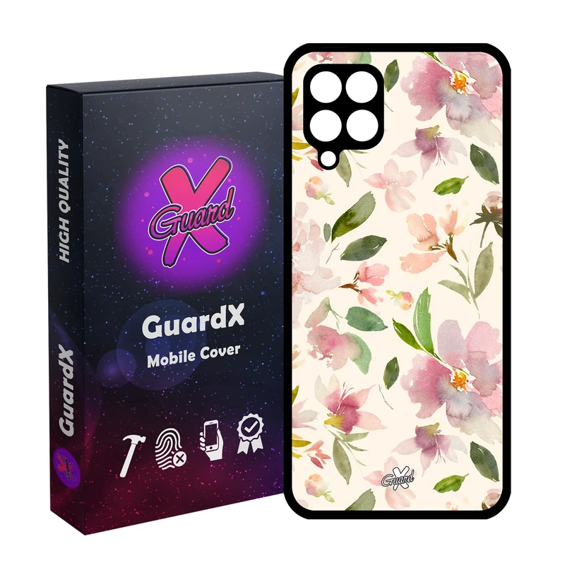 کاور گارد ایکس طرح گل مدل Glass10579 مناسب برای گوشی موبایل سامسونگ Galaxy A12/M12/F12
