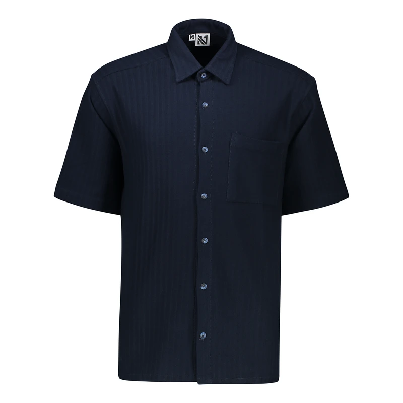 پیراهن آستین کوتاه یقه دکمه دار مردانه مدل پراگ 004