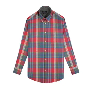 پیراهن آستین بلند مردانه کروم مدل پشمی چهارخانه 2220107