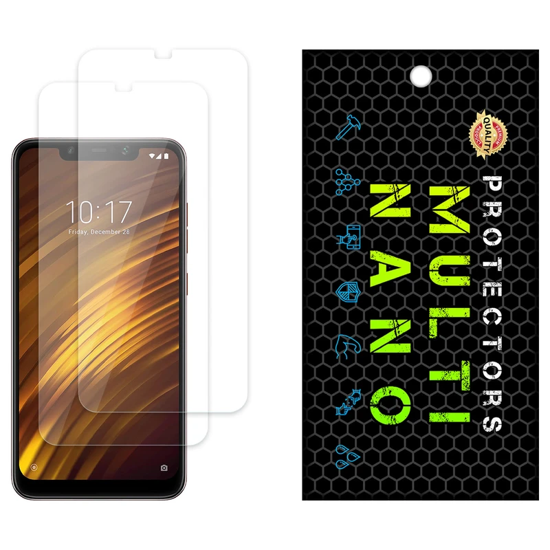 محافظ صفحه نمایش شفاف مولتی نانو مدل X-S2N مناسب برای گوشی موبایل شیائومی Pocophone F1 بسته دو عددی