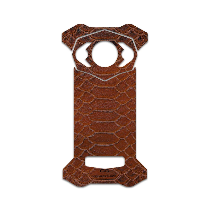 برچسب پوششی ماهوت مدل Brown-Snake-Leather مناسب برای گوشی موبایل دوجی S98 Pro