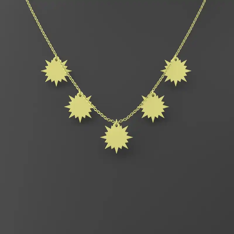 گردنبند طلا 18 عیار زنانه مدوپد مدل ستاره کد RNA15612
