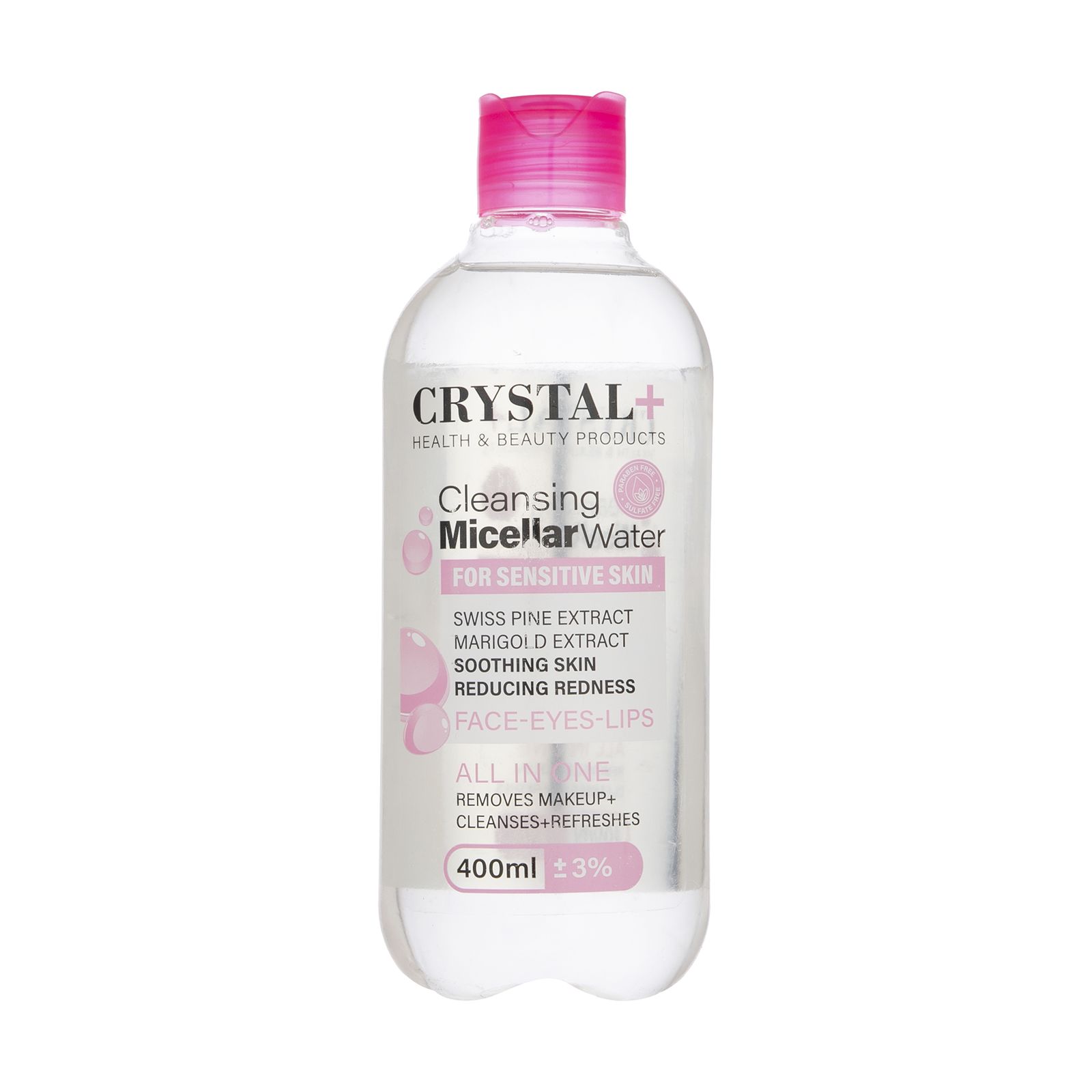 محلول پاک کننده آرایش کریستال مدل Cleansing Micellar Water حجم 400 میلی لیتر -  - 1