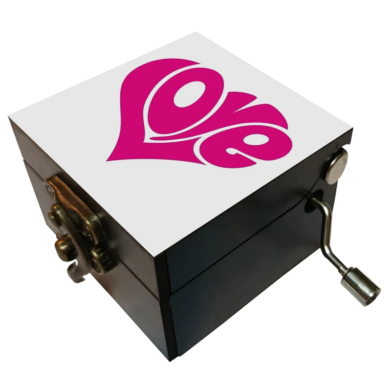 جعبه موزیکال مدل هندلی طرح عشق love کد 2039