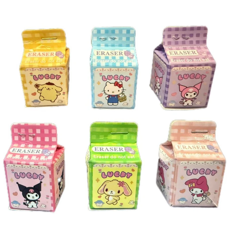 پاک کن مدل پاکت کرومی و دوستان مجموعه 6 عددی