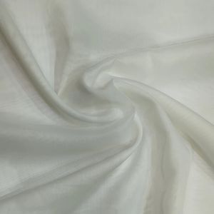 پارچه پرده عرض 3 متر مدل حریر رنگ سفید