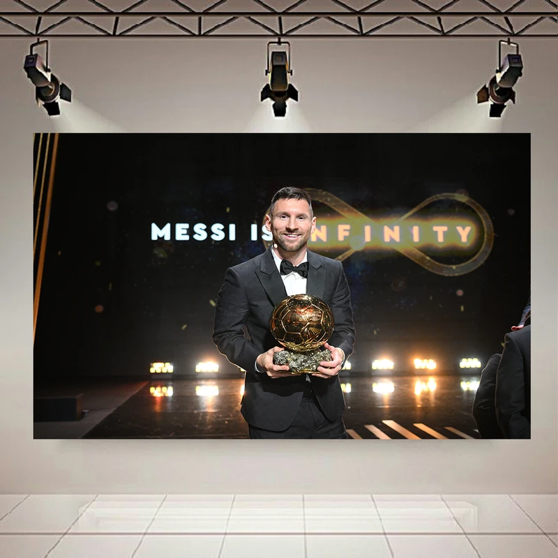 تابلو بوم طرح مخمل ستاره فوتبال مدل لیونل مسی کدAR305293