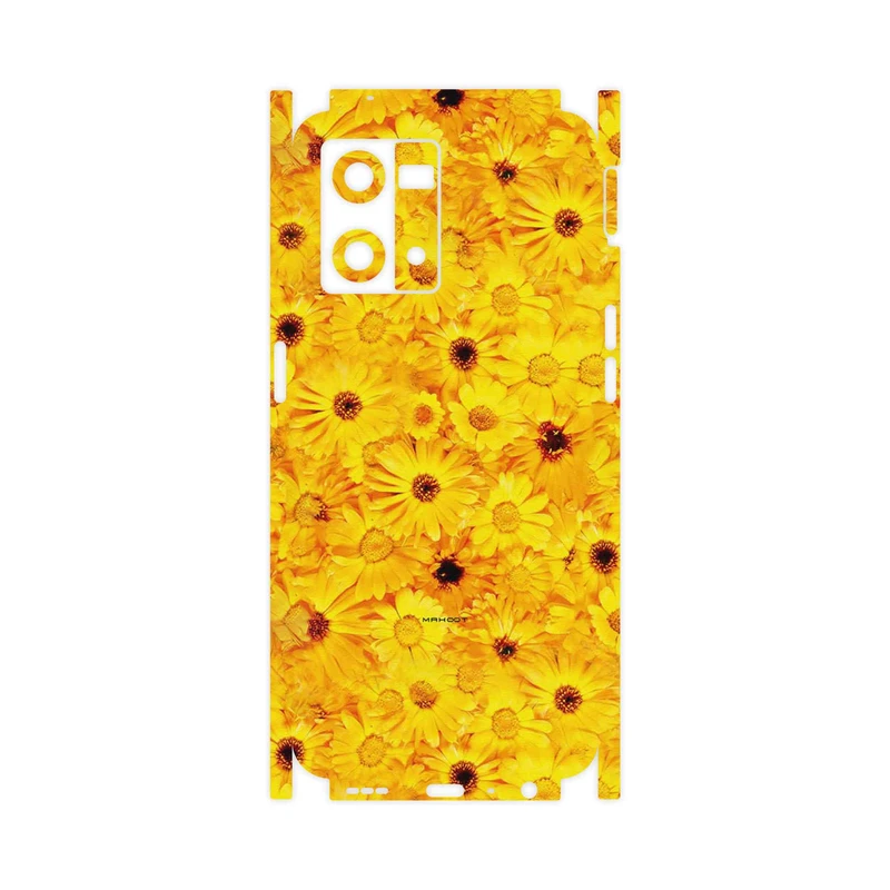 برچسب پوششی ماهوت مدل Yellow_Flower-FullSkin مناسب برای گوشی موبایل اپو Reno 8 4G