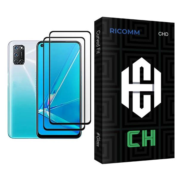 محافظ صفحه نمایش ریکام مدل CH Glass MIX002 مناسب برای گوشی موبایل اوپو A92 بسته دو عددی