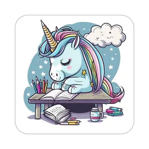 زیر لیوانی کاکتی طرح اسب تک شاخ و یونیکورن مدل mp30000