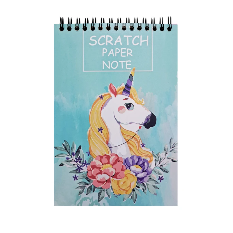 دفتر نقاشی 10 برگ اسکرچ طرح یونیکورن کد 0175