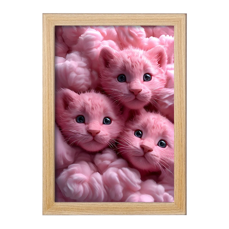 تابلو خندالو مدل توله ببرهای صورتی کد F12779