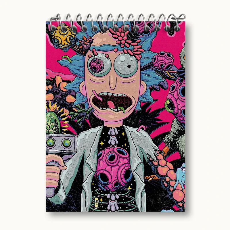 دفتر یادداشت 50 برگ خندالو مدل ریک و مورتی Rick and Morty کد 3213