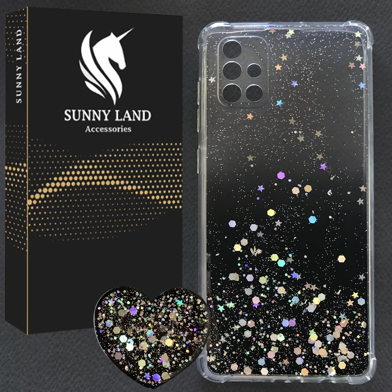 کاور سانی لند طرح Shiny Star مناسب برای گوشی موبایل سامسونگ Galaxy A71 به همراه پایه نگه دارنده