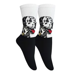 جوراب ساق بلند زنانه تن پوش هنگامه مدل پنبه کش اسپرت سگ خالدار کد Z1