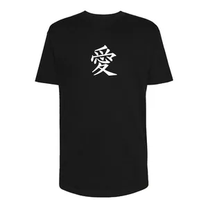 تی شرت لانگ زنانه مدل  Love کد Sh066 رنگ مشکی