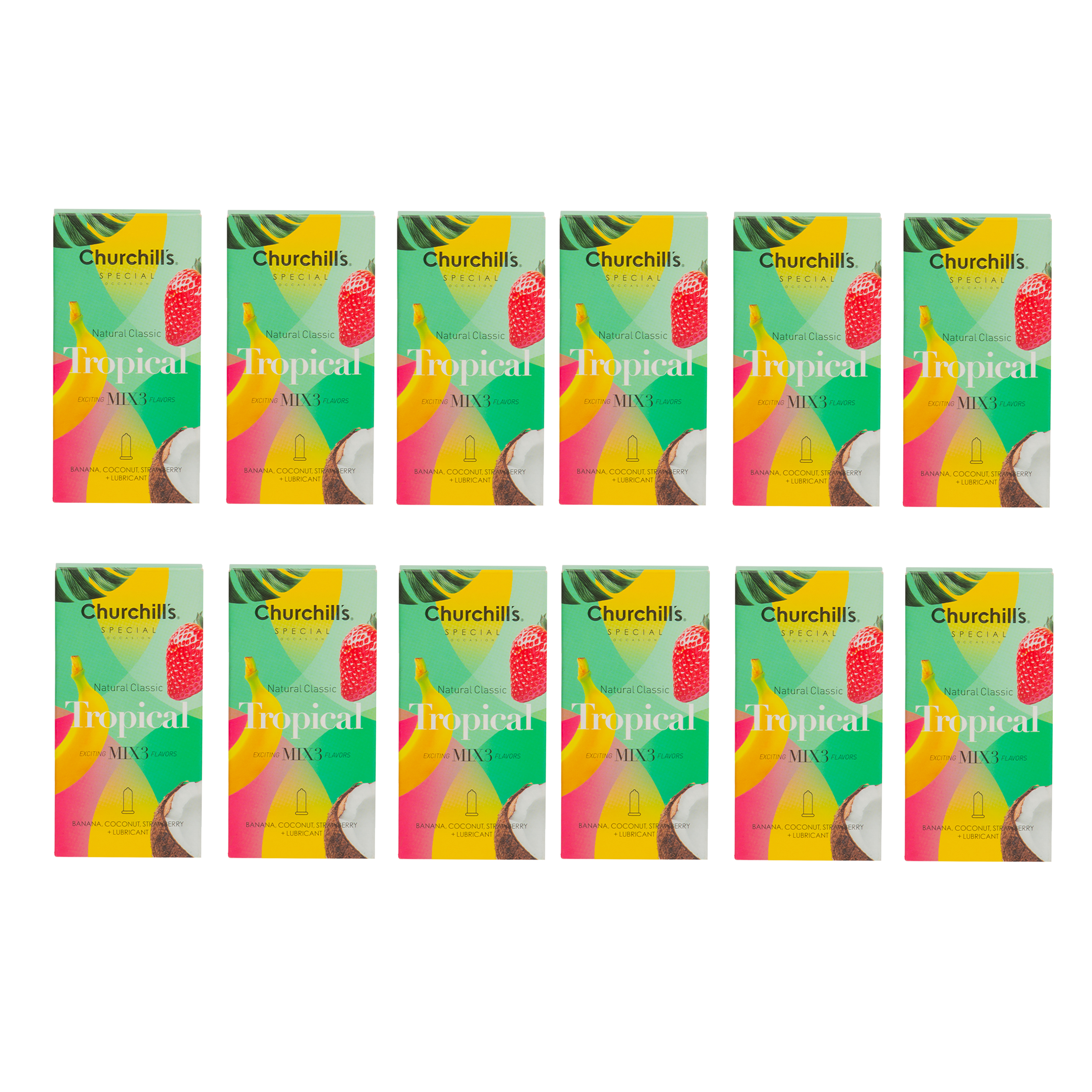 نکته خرید - قیمت روز کاندوم چرچیلز مدل Tropical مجموعه 12 عددی خرید