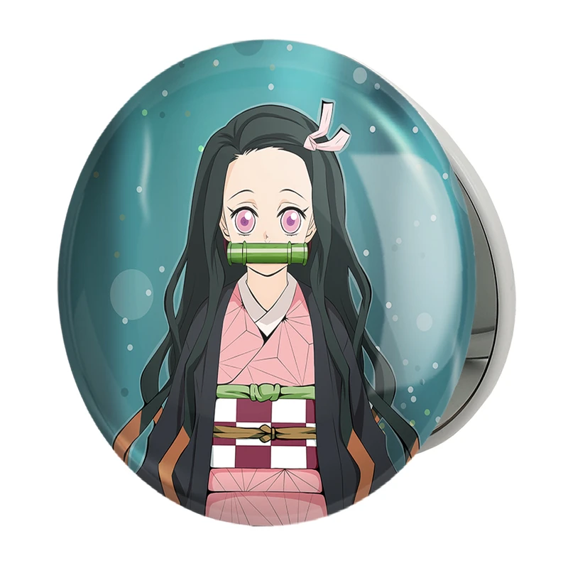 آینه جیبی خندالو طرح نزوکو انیمه شیطان کش مدل تاشو کد 27010 