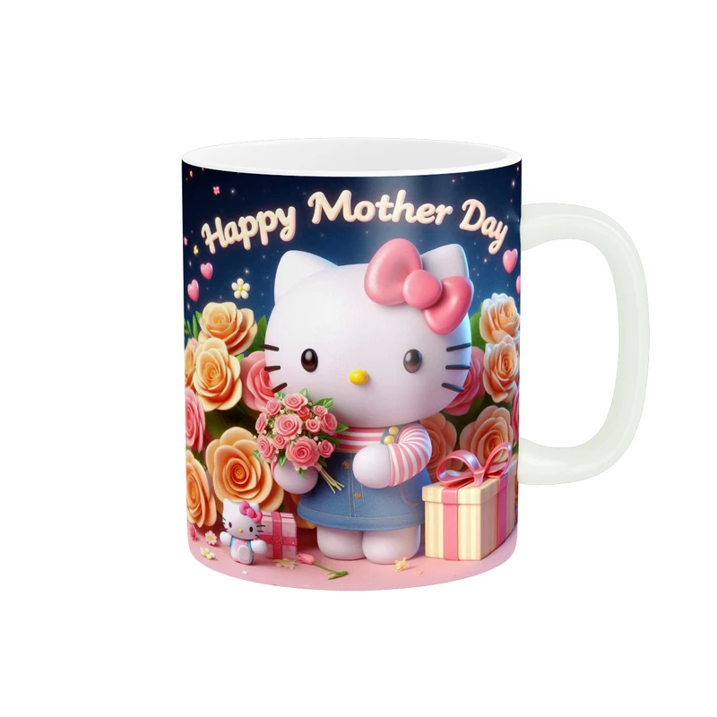 ماگ پاد آفرین طرح کیتی مدل روز مادر مبارک کد 51