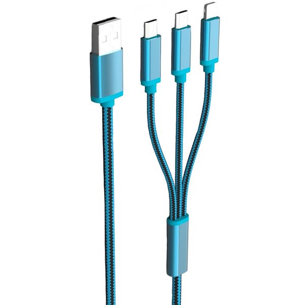 کابل تبدیل USB به microUSB/لایتنینگ الدینیو مدل LC85 3 In 1 طول 1.2 متر کابل تبدیل USB به microUSB/لایتنینگ الدینیو مدل LC85 3 In 1 طول 1.2 متر