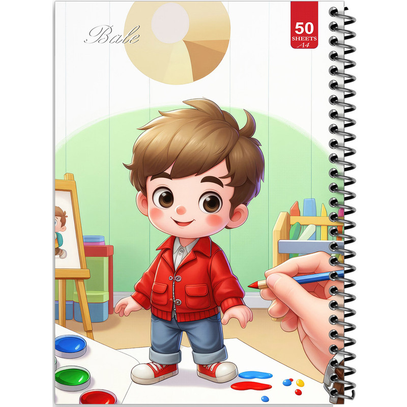 دفتر نقاشی 50 برگ انتشارات بله طرح نقاشی یک پسر کد A4-L582