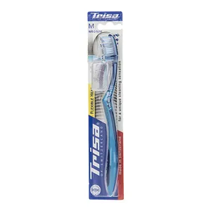 Trisa Flexible Head Medium Toothbrush With Cover