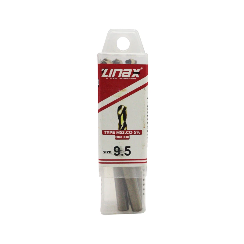 مته آهن زیناکس کد YP-HSS-DIN338-9.5MM سایز 9.5 میلی متر مجموعه 5 عددی 