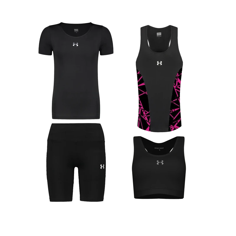 ست 4 تکه لباس ورزشی زنانه مدل 1801-8101-7101-69