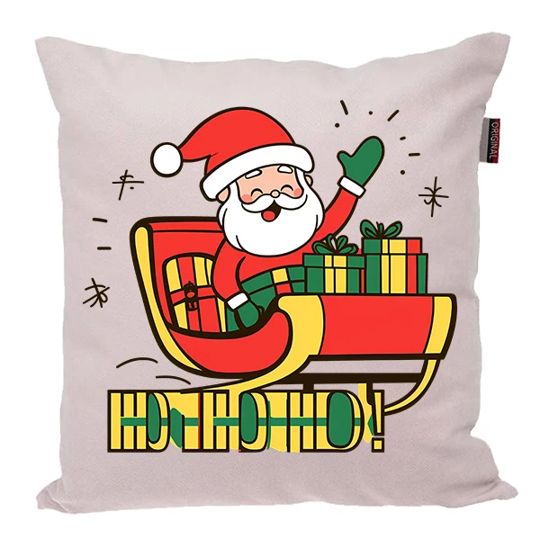 کوسن پاد آفرین مدل کریسمس طرح سورتمه بابانوئل کد PK40367