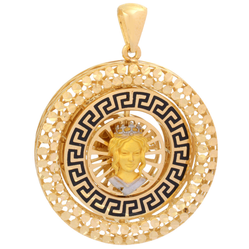 آویز گردنبند طلا 18 عیار زنانه طلای مستجابی مدل ملکه کد 1263589-A1114