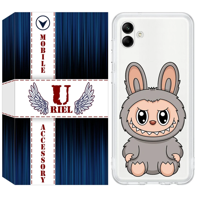 کاور یوریل قاب مدل Clear کد 142 طرح لبوبو Labubu مناسب برای گوشی موبایل سامسونگ Galaxy A04e