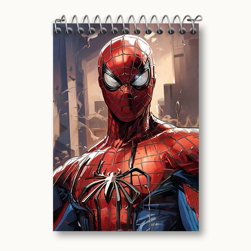 دفتر یادداشت 50 برگ خندالو طرح مرد عنکبوتی (Spider Man) کد N4730