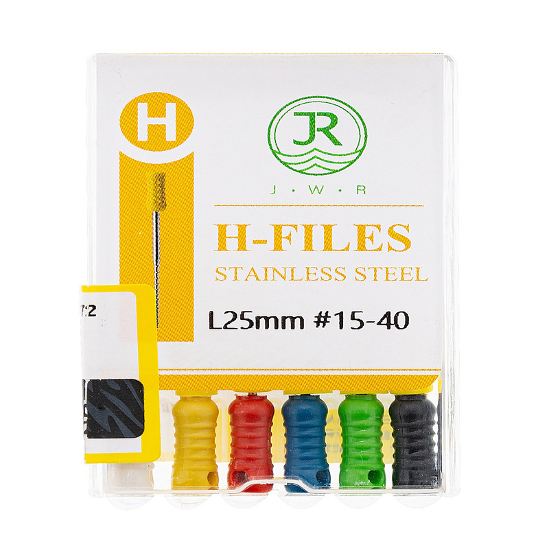 فایل دستی دندانپزشکی جی دبلیو آر مدل H سایز 15-40 بسته 6 عددی