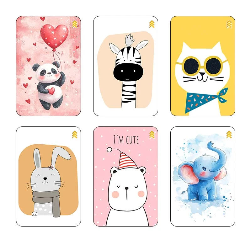 استيکر کارت کارنيکا طرح کودکان کد 45342 مجموعه 6 عددی