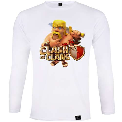 تیشرت آستین بلند مردانه 27 مدل CLASH OF CLANS کد Js06
