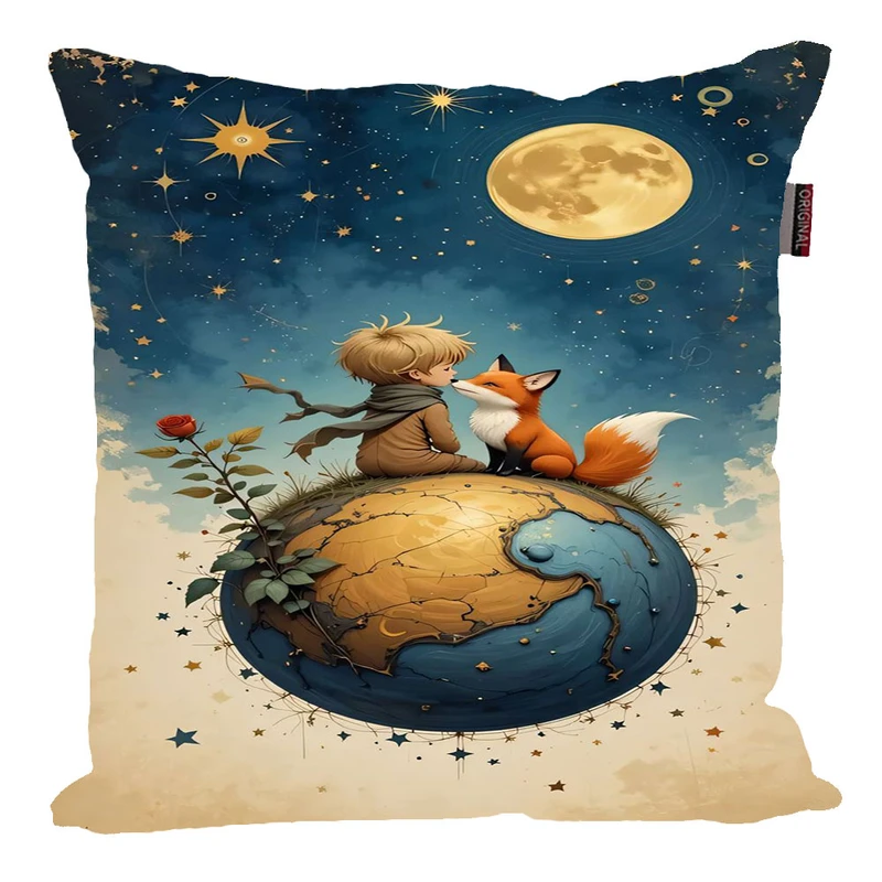 کوسن پاد آفرین مدل روباه و شازده کوچولو کد p1040