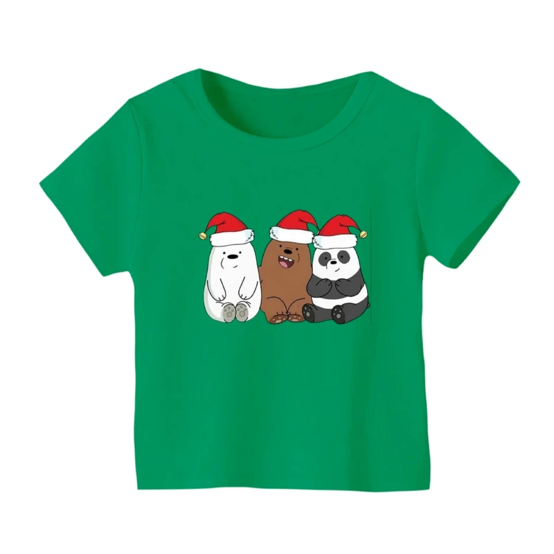 تی شرت آستین کوتاه بچگانه مدل خرس کریسمس کد 8