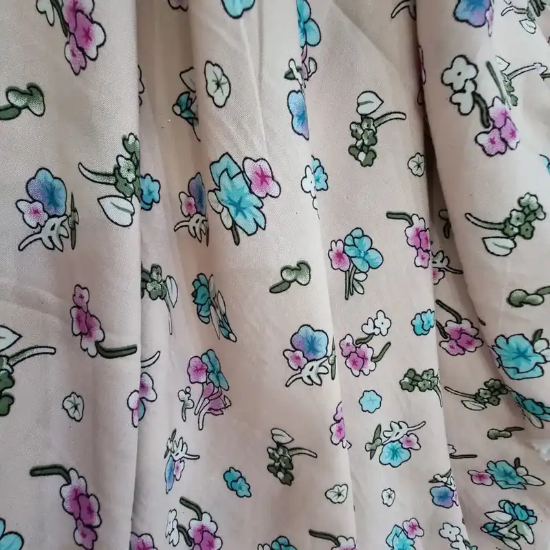 پارچه لباس مدل کودری نخی طرح گلباران کد P20