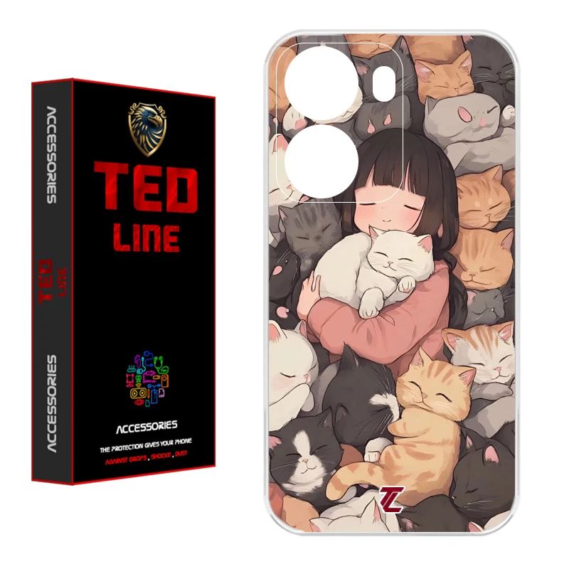 کاور تدلاین طرح گربه کد 1171 مناسب برای گوشی موبایل شیائومی Poco X7 Pro 5G