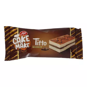کیک لایه ای وانیلی با کرم کاکائو تیتو کیک میک مزمز - 40 گرم 