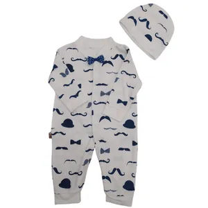 ست سرهمی و کلاه نوزادی مدل پسرونه سیبیل