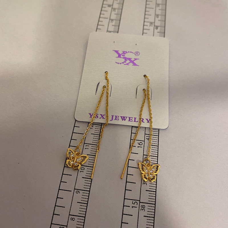 گوشواره زنانه وای اس ایکس مدل پروانه کد E3336