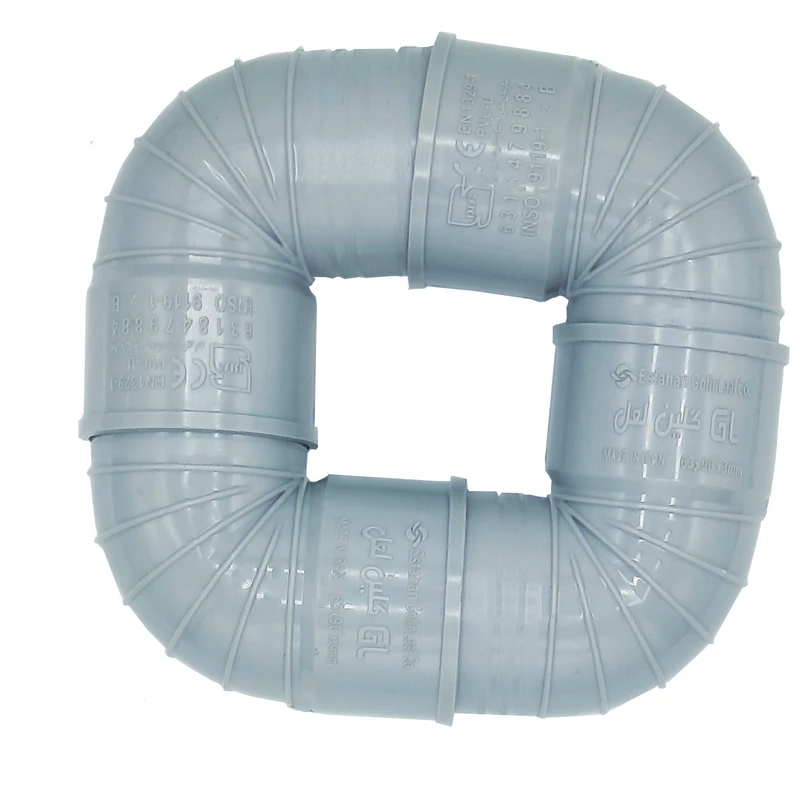 اتصال زانویی مدل 63 90 درجه بسته 4 عددی