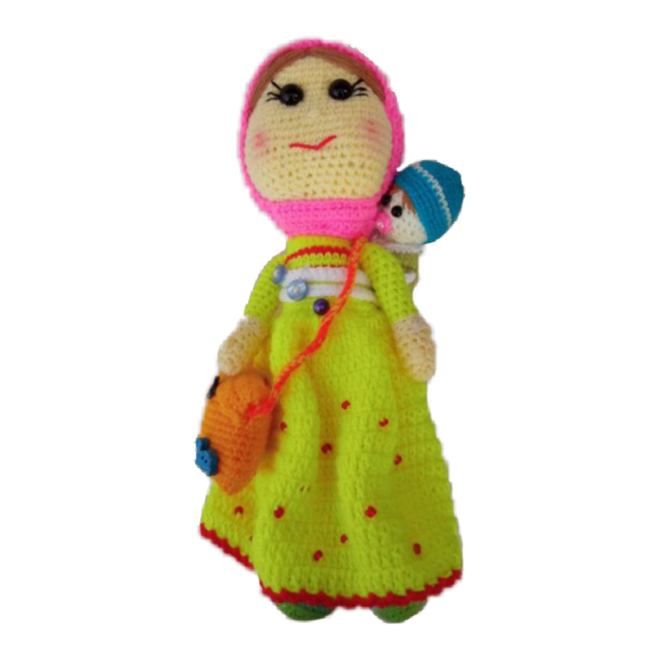 عروسک بافتنی مدل زن مزرعه کد zan1