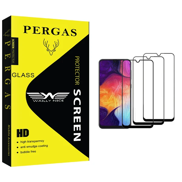 محافظ صفحه نمایش وایلی نایس مدل Pergas Glass مناسب برای گوشی موبایل سامسونگ Galaxy A10 بسته سه عددی